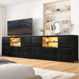 TV Stand Dresser for 60''TV Entertainment Center with LED Lights