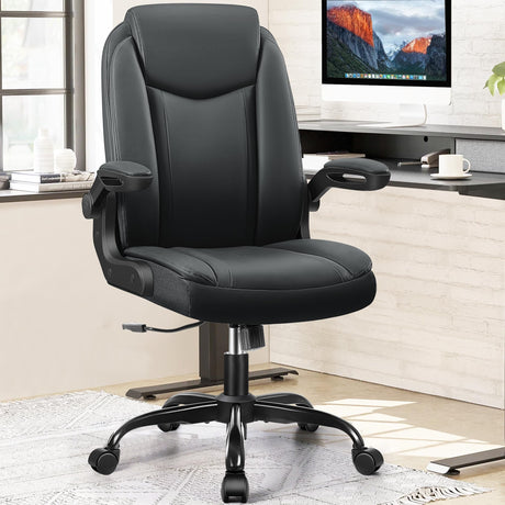 Office Chair Ergonomic Computer Desk Chair, Executive Leather Office Chair