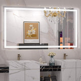 LED Bathroom Mirror 55 x 30 Inch Large Bathroom Mirror with Front Lights Lighted