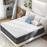 King Size Mattress, Upgrade Strengthen 12 Inch Firm Hybrid King Mattress in a Box