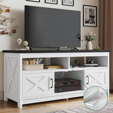 Farmhouse TV Stand for 65 Inch Television Stand, Entertainment Center