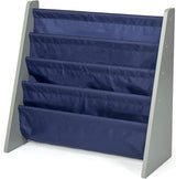 Book 4 shelves Organizer Kids Bookshelf, Grey/Navy