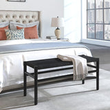 Woven Bench for Bedroom End of bed Bench 39.5"