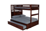 Mission Staircase Four Drawer Chest and Roll Out Twin Trundle Bed in Rich Merlot