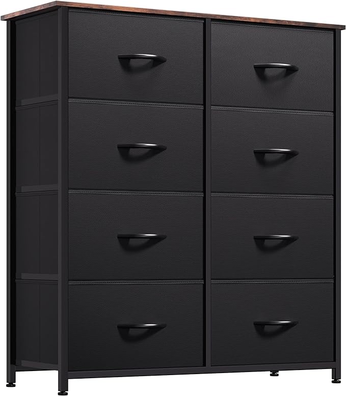 Dresser with 8 Drawers - Fabric Storage Tower, Organizer Unit for Bedroom