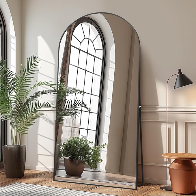 Arched Full Length Mirror Floor Mirror Standing or Leaning, Bedroom Mirror Dressing