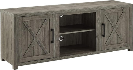 Gordon Low Profile TV Stand for 65+ inch TVs, Entertainment Center with Storage Shelves