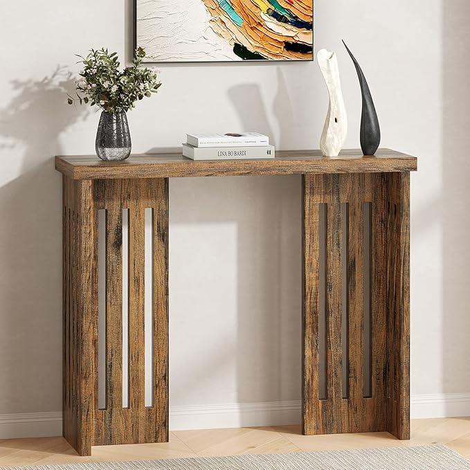 39" Narrow Console Table, Minimalist Entryway Table for Hallway