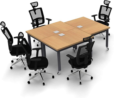 5 Person Conference Meeting Seminar Tables and Seating Model 6475 8pc Set Color