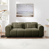 80" Modern Sofa Couch, Comfy Deep Seat Lambswool Cloud Sofa