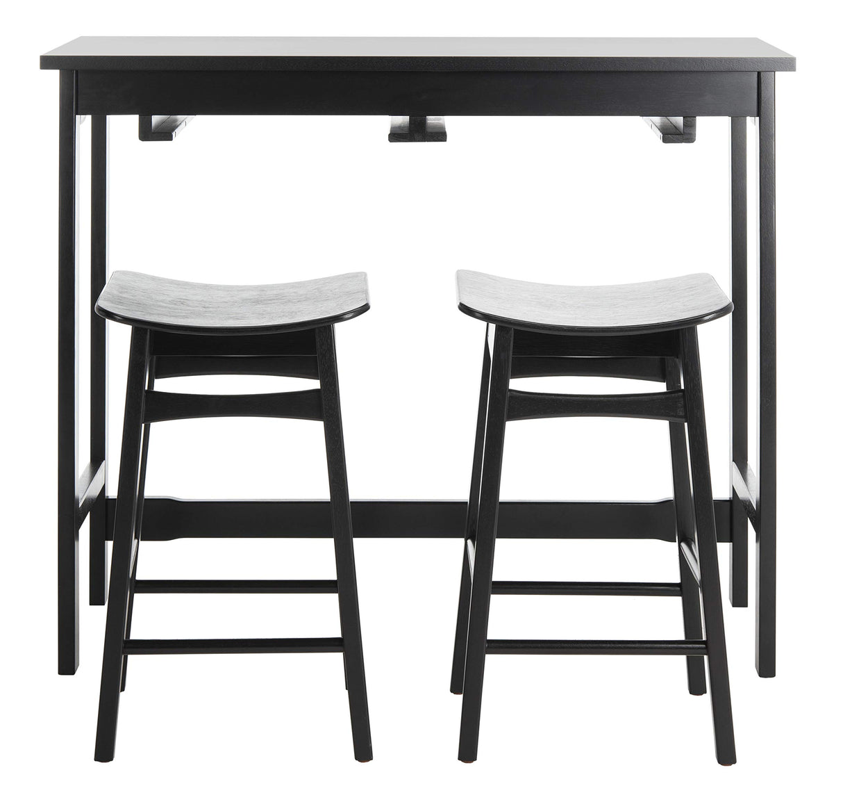 Home Collection Colbie Black Storage Rack 3-Piece Pub Set