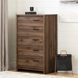 Tao 5-Drawer Chest Natural Walnut