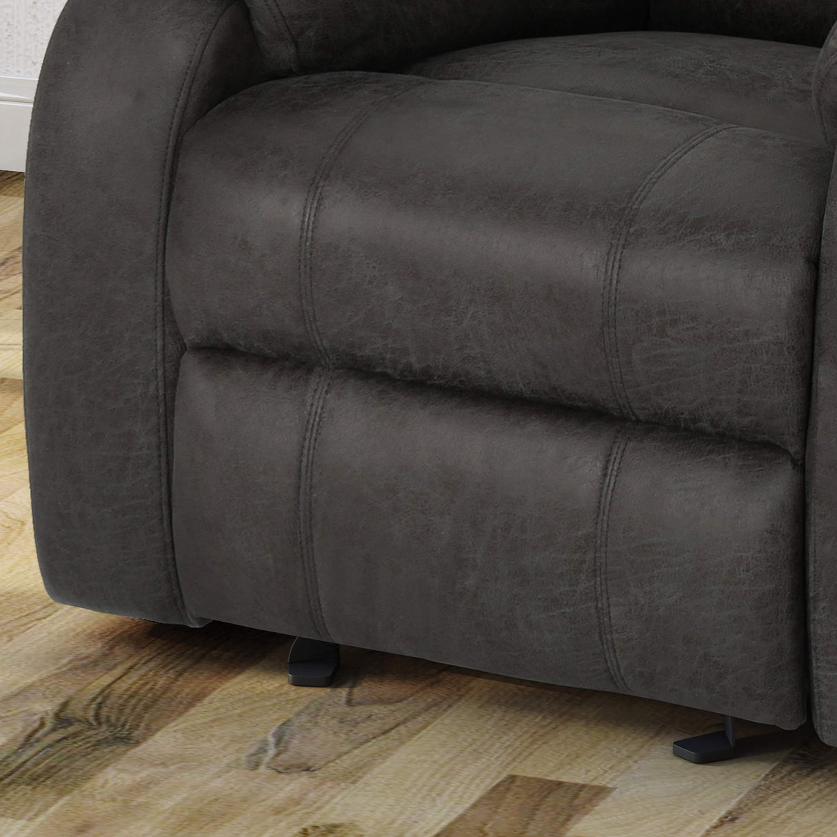 Michelle Gliding Recliner, Slate + Black