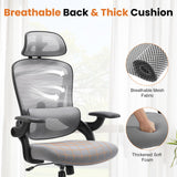 Office Chair, High Back Desk Chair with Adjustable Lumbar Support & Headrest,