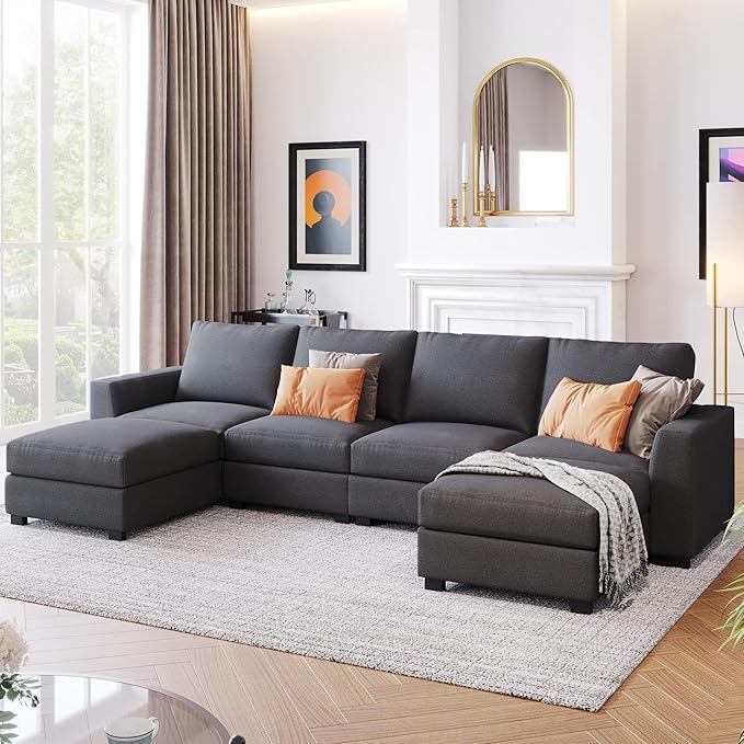 Sectional Sofa Modern Couch L-Shape Sectional Sofa Sleeper Comfy Upholstered