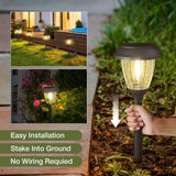 Solar Lights Outdoor 10/25 LM LED with 2 Lighting Modes, Solar Garden Lights Glass