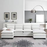 109.8“ Sectional Sofa Cloud Couch for Living Room, Modern Chenille Large Overstuffed U