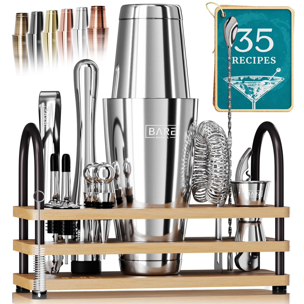 Mixology Bartender Kit Bar Set | 14-Piece Cocktail Shaker Set | Martini