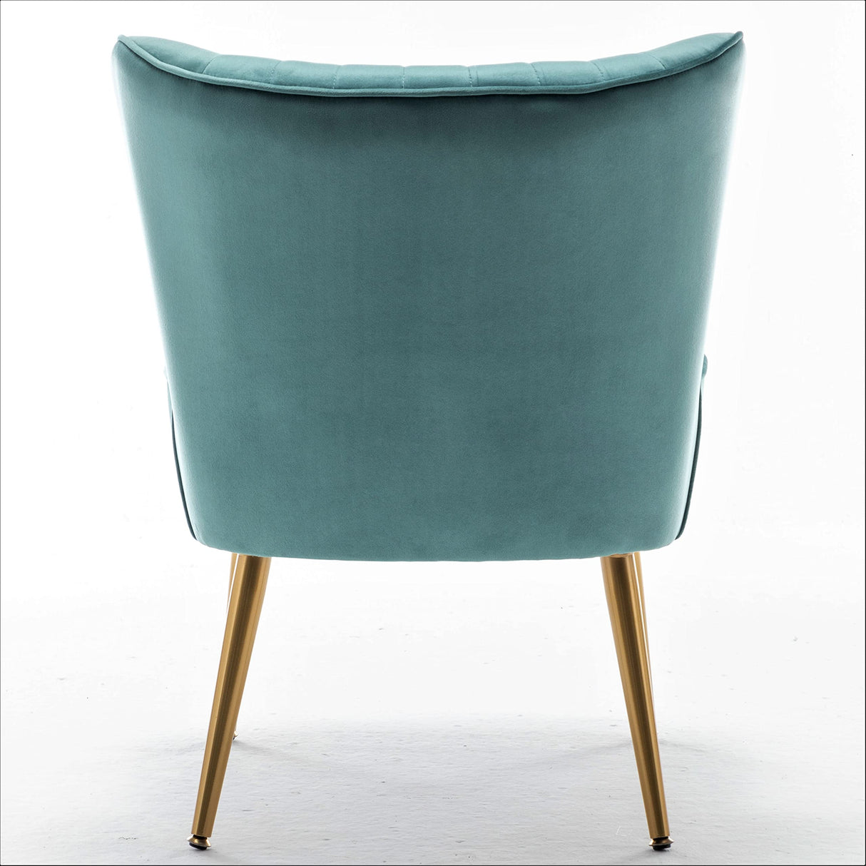 Modern Velvet Accent Chair for Living Room, Bedroom, or Entryway, Stylish and Comfortable Armless Design with Metal Legs, Teal