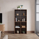 Bookcase, 4 Cube Open Storage Organizer Display Bookshelf, HOFB017