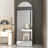 Modern Full Length Mirror, 59.8*16.5IN Arched Floor Mirror, Full Length Dressing Mirror with Metal Frame and Stand,Body Mirror for Living Room, Bedroom, Bathroom (black arched, 59.8*16.5 IN)