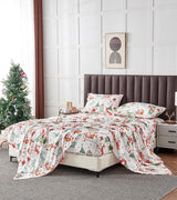 Deep Pocket Full Sheets Floral,4 Piece Sheet Set Breathable and Cooling,