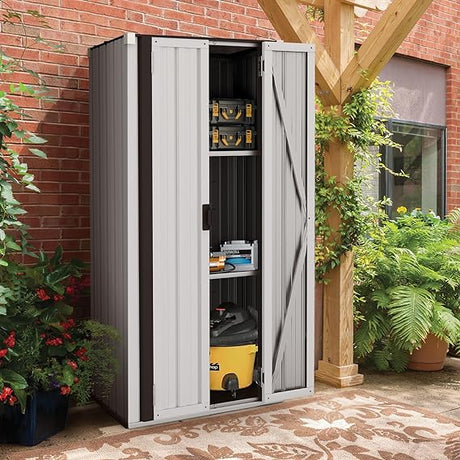 Outdoor Storage Cabinet Storage Shed Waterproof with Shelves