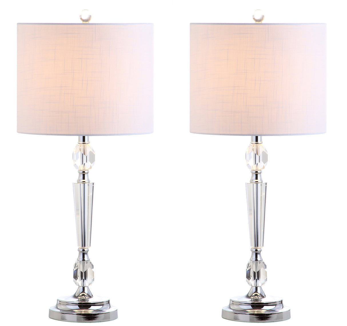 JYL2047A-SET2 Set of 2 Table Lamps Victoria 27" Crystal LED Table Lamp Modern Contemporary