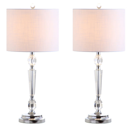 JYL2047A-SET2 Set of 2 Table Lamps Victoria 27" Crystal LED Table Lamp Modern Contemporary