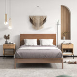 Nightstand with Charging Station, End Table Bedside Table with AC Outlet