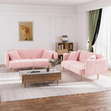 Velvet Futon Sofa Bed, 75.3" Couch Small Sofa, Loveseat, Convertible Futon Sleeper Sofa