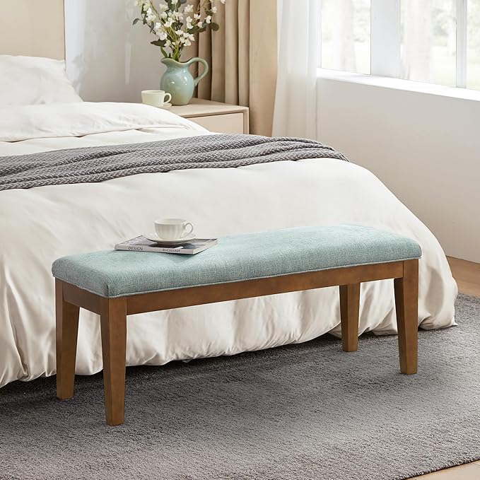 Upholstered Entryway Bench for Bedroom for End of Bed, Dining Bench