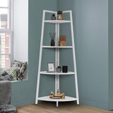 Tall Corner Shelf Stand, 5-Tier Display Shelves, Ladder Corner Wood Storage Plant Bookshelf