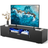 Led TV Stand for Living Room 75 inch TV, Modern TV Media Console Entertainment