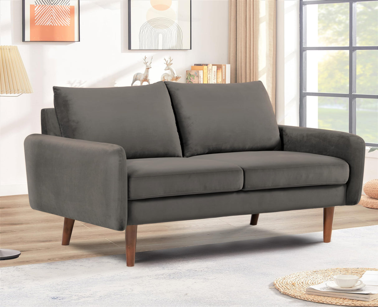 Velvet Loveseat Sofa for Modern Living Rooms and Compact Spaces