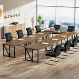 6.5FT Conference Room Table: Large Rectangular Meeting Seminar Table for 6-8 People