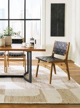 Fortmaine Contemporary Dining Table with Natural Live Edge