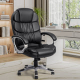 VICTONE Big and Tall Office Chair Ergonomic Desk Chair High Back Executive Computer Chair Adjustable Swivel PU Leather Task Chair with Padded Armrests and Lumbar Support (Black)