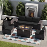 7 Piece Patio Furniture Sets Outdoor Conversation Sofa Set