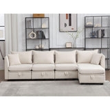 Modular Sectional Sofa, Convertible L Shaped Sofa Couch with Storage