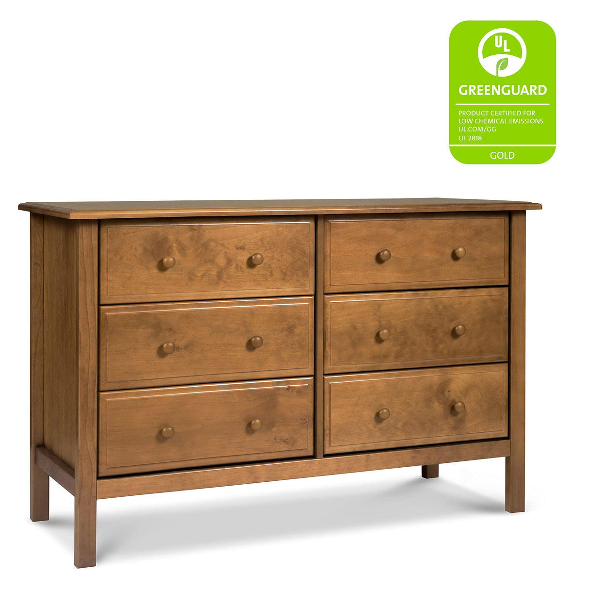 Jayden 6-Drawer Double Wide Dresser in Chestnut