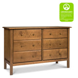 Jayden 6-Drawer Double Wide Dresser in Chestnut