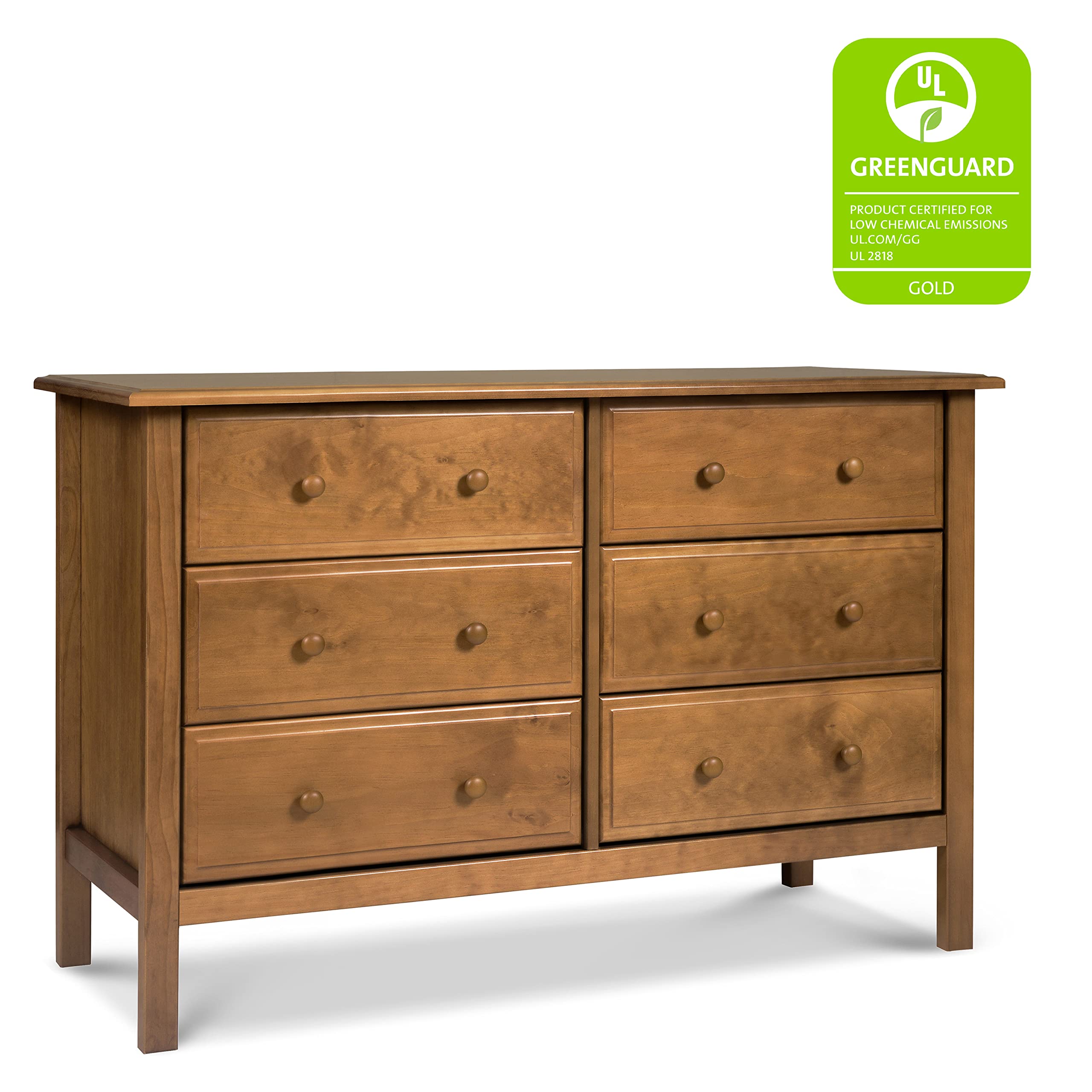 Jayden 6-Drawer Double Wide Dresser in Chestnut