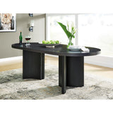 Rowanbeck Minimalist Dining Table for 8 People - Black