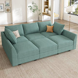 Modular Sofa Sectional L Shaped Couch with Storage Seat, Convertible Modular Sectional