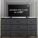 Dresser TV Stand with 9 Drawers for 60'' TV Stand for Bedroom Long Dresser