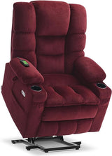 Large Dual Motor Power Lift Recliner Chair with Massage and Dual Heating, Adjustable