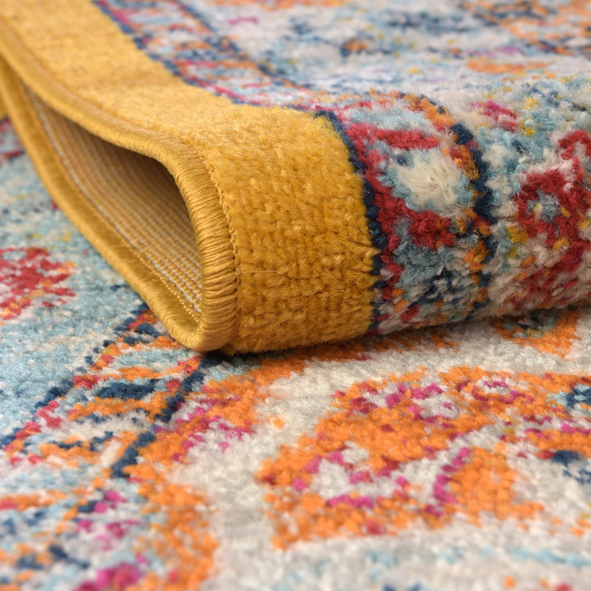 Rugs.com Parker Collection Rug – 10' X 14' Yellow Medium Rug Perfect for Living Rooms, Large Dining Rooms, Open Floorplans