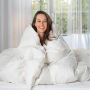 Goose Down White Comforter - Made in USA - 100% Egyptian Cotton 400 Thread Count