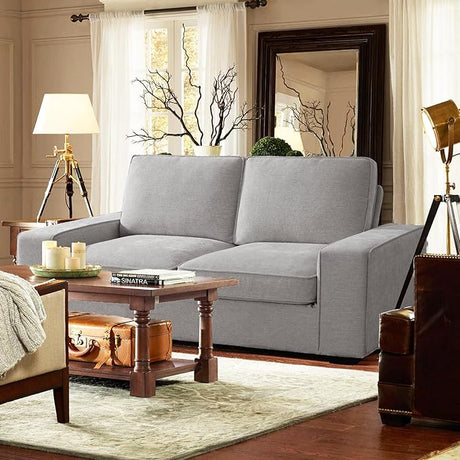 Modern Sofas Couches with Deep Seat, Comfy Chenille Sofa for Living Room,